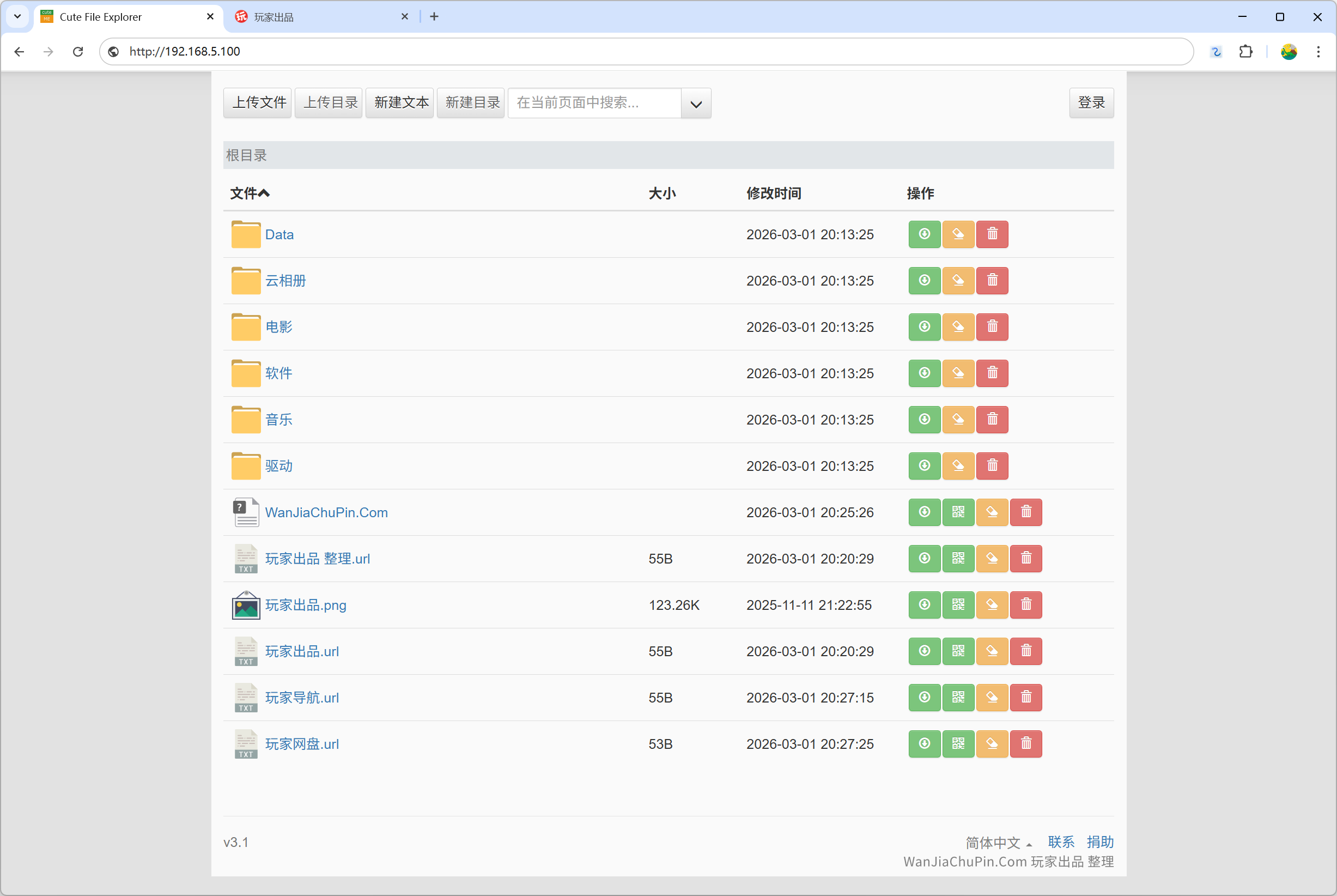 Cute Http File Server(CHFS)-HTTP局域网文件共享传输利器